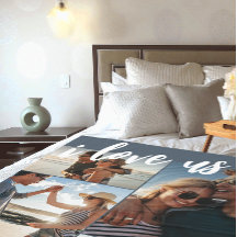 I Liebe us Script Foto Blau und Weiß