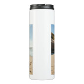 I Liebe us Script Foto Gold und Weiß Thermosbecher (Rückseite)