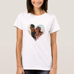 I Liebe us Script Foto Heart Pink T-Shirt
