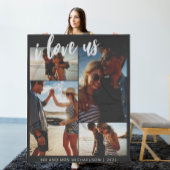 I Liebe us Script Foto Schwarz-Weiß Fleecedecke