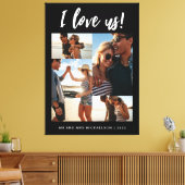 I Liebe us Script Foto Schwarz-Weiß Leinwanddruck (Insitu (Wohnzimmer))