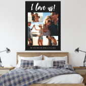 I Liebe us Script Foto Schwarz-Weiß Leinwanddruck (Insitu (Schlafzimmer))
