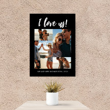 I Liebe us Script Foto Schwarz-Weiß