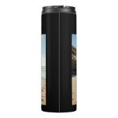 I Liebe us Script Foto Schwarz-Weiß Thermosbecher (Rückseite)