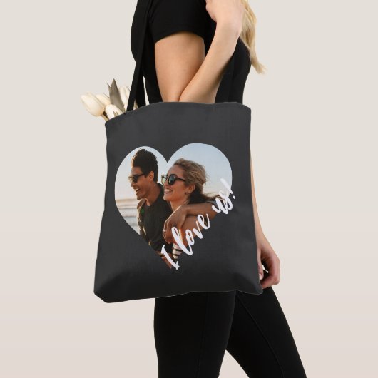 I Liebe us Script Heart Foto Black Tasche (Von Nahem)