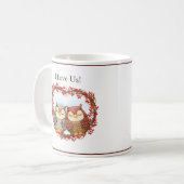 I Liebe Us Typografie Woodland Owls Niedlich Kaffeetasse (Vorderseite Links)