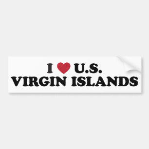 I Liebe US Virgin Islands Autoaufkleber