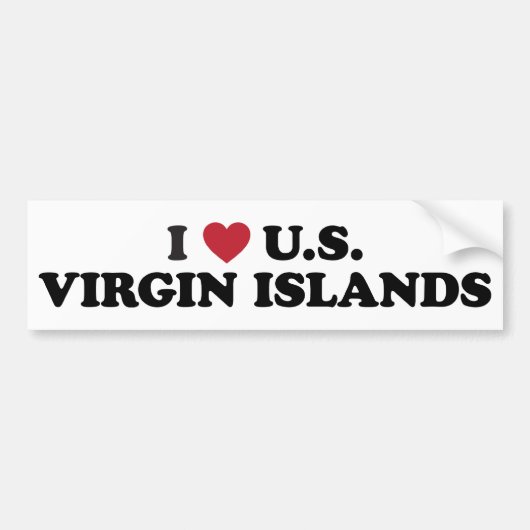 I Liebe US Virgin Islands Autoaufkleber (Vorne)