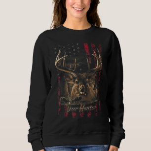 I LIEBE USA - Amerikanische Flagge und Hirschjäger Sweatshirt