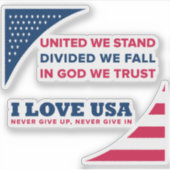 I LIEBE USA AUFKLEBER (Vorderseite)