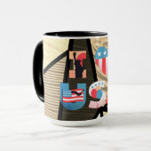 I LIEBE USA Design Tasse (Vorderseite Links)