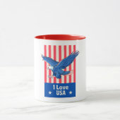 "I Liebe USA" Eagle Flag Design Tasse (Zentrum)
