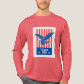 "I Liebe USA" Eagle Flag Design Tri-Blend Shirt (Vorderseite)
