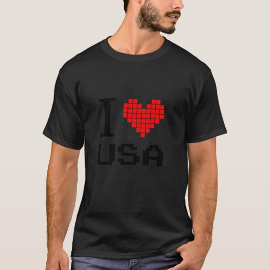 I Liebe USA Enjoy Patriotic United Staaten of Amer T-Shirt (Vorderseite)