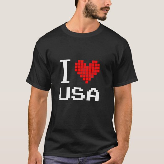 I Liebe USA Enjoy Patriotic United Staaten of Amer T-Shirt (Vorderseite)