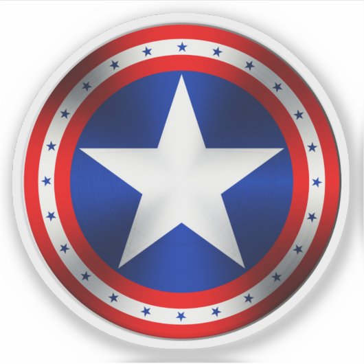 I LIEBE USA-Flagge Aufkleber (Vorderseite)