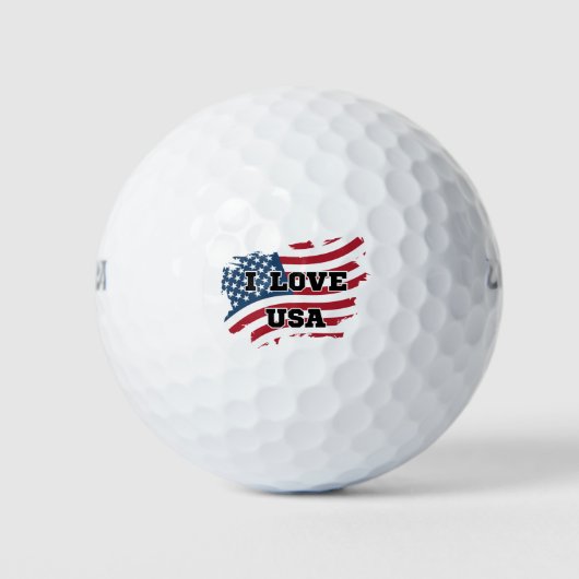 I LIEBE USA GOLFBALL (Vorderseite)