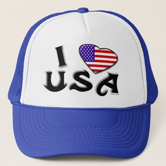 I Liebe USA-Hut Truckerkappe (Vorderseite)
