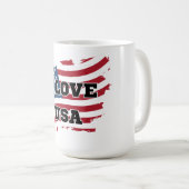 I LIEBE USA KAFFEETASSE (VorderseiteRechts)