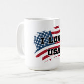 I LIEBE USA KAFFEETASSE (Vorderseite Links)