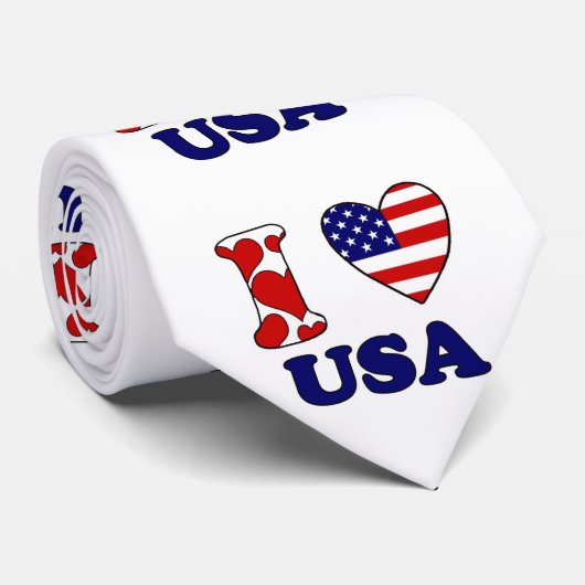 I LIEBE USA KRAWATTE (Gerollt)