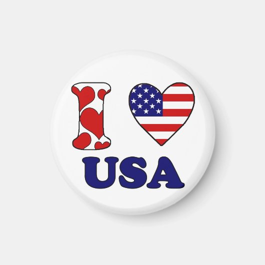 I Liebe USA Magnet (Vorne)