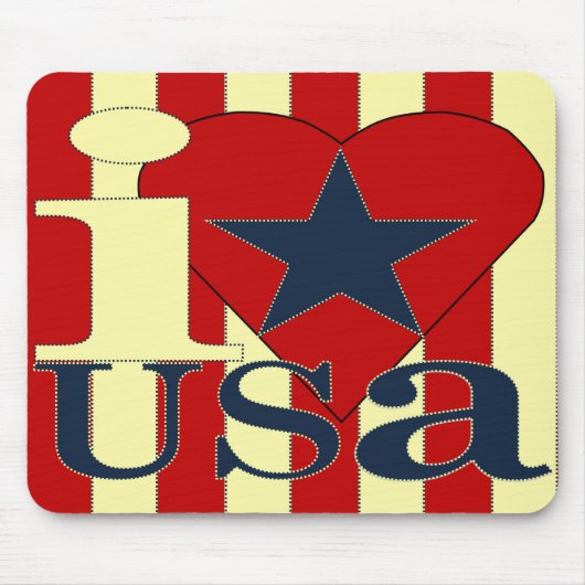 I Liebe USA Mouse Pad Mousepad (Vorne)
