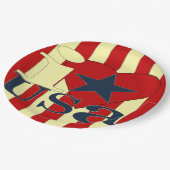 I Liebe USA Paper Plate Pappteller (Schrägansicht)