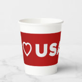 I Liebe USA Papiertasse Pappbecher (Links)
