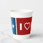 I Liebe USA Papiertasse Pappbecher (Vorderseite)
