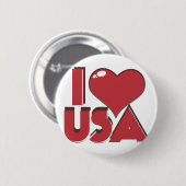 I Liebe USA Retro 80er Button (Vorne & Hinten)