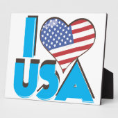 I Liebe USA Retro 80er Fotoplatte (Seite)