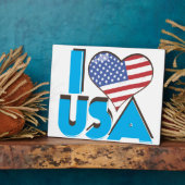 I Liebe USA Retro 80er Fotoplatte (Seite)