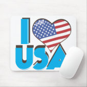 I Liebe USA Retro 80er Mousepad (Mit Mouse)