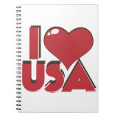 I Liebe USA Retro 80er Notizblock (Vorderseite)