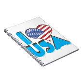 I Liebe USA Retro 80er Notizblock (Rechte Seite)