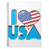 I Liebe USA Retro 80er Notizblock (Vorderseite)
