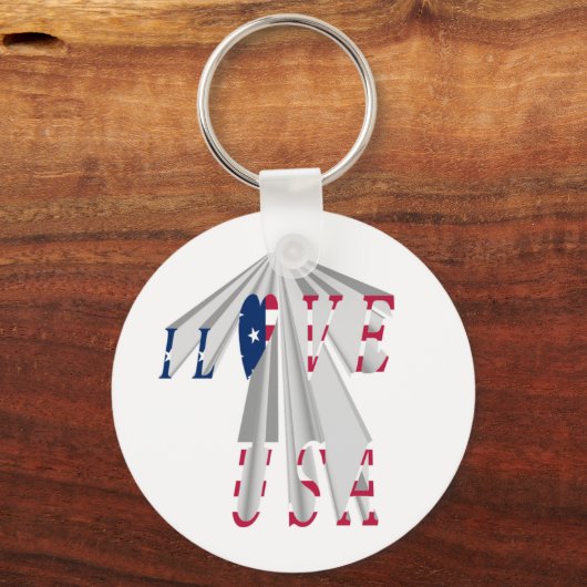 I LIEBE USA SCHLÜSSELANHÄNGER (Vorderseite)