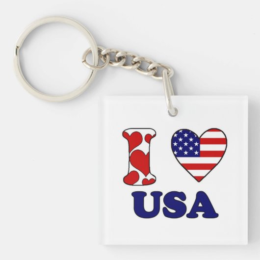 I LIEBE USA SCHLÜSSELANHÄNGER (Vorderseite)