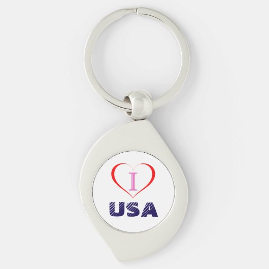 I LIEBE USA SCHLÜSSELANHÄNGER (Vorderseite)