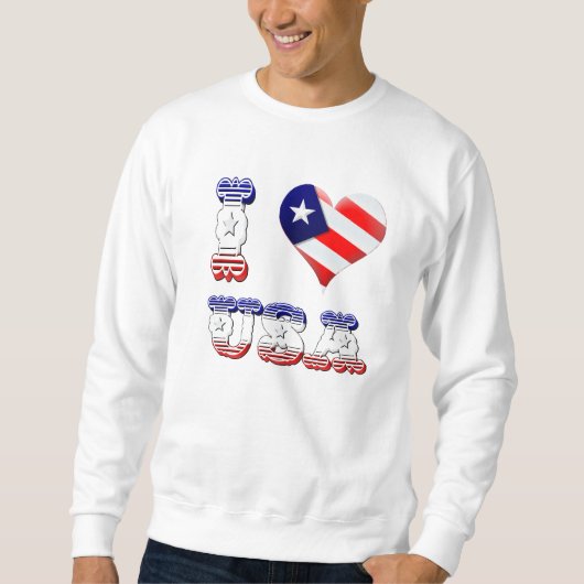 I Liebe USA-Shirts Sweatshirt (Vorderseite)