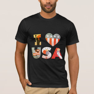 I LIEBE USA Sprichwort Design T-Shirt