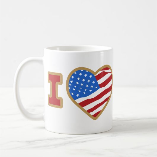 I Liebe USA-Tassen Kaffeetasse (Links)