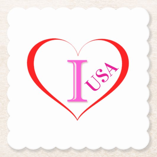 I LIEBE USA UNTERSETZER (Vorderseite)