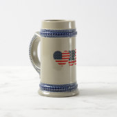 I Liebe USA Zwei-Töne Kaffee-Tasse Bierglas (Vorderseite Links)