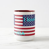 I Liebe USA Zweifarbige Tasse (Mittel)