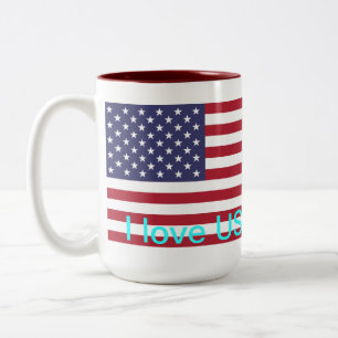 I Liebe USA Zweifarbige Tasse