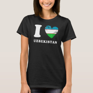 I Liebe Usbekistan Herzenflagge Usbekistan T-Shirt
