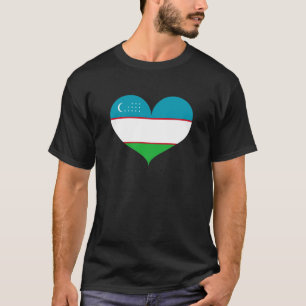 I Liebe Usbekistans Flagge T-Shirt