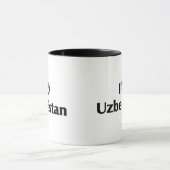 I Liebe Usbekistans Flagge Tasse (Zentrum)